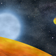 Illustration for article titled These tiny, charred planets dove inside their dying star...and survived